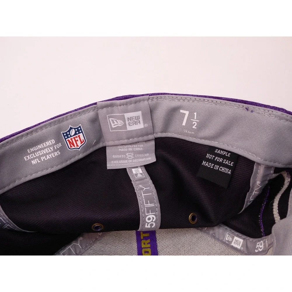 NWT New Era 59 Fifty NFL On Field Minnesota Vikings Sample Fitted Hat Cap 7 1/2